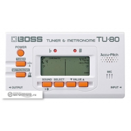 Гитарный тюнер с метрономом BOSS TU80-WH